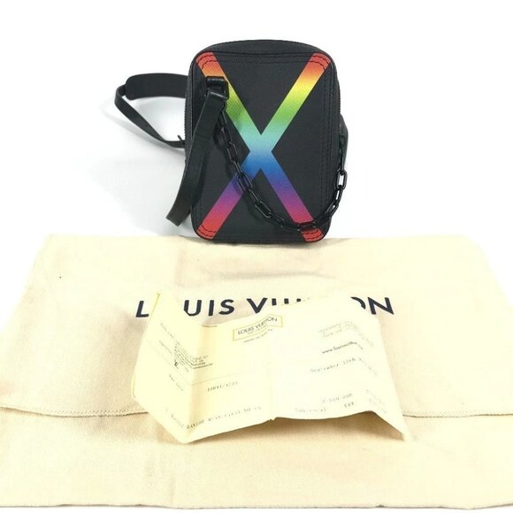 LOUIS VUITTON M30332 Taiga Rainbow Danube-Messenger Bag Pochette Shoulder Bag - Picture 14 of 14